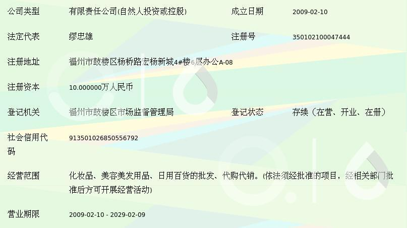 福州市鼓楼区俪都化妆品